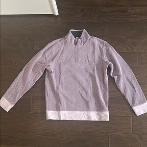 Purple and White Herringbone Pullover
